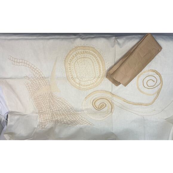 Vintage Needlepoint Tablecloth Project To Finish - Picture 4 of 16